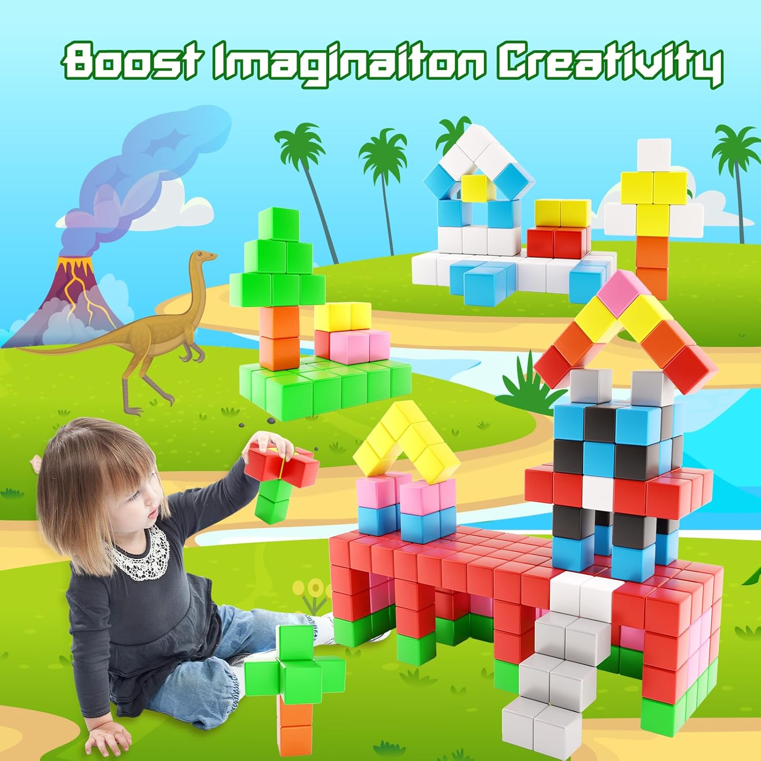 104 Princess Castle Magnetic Blocks