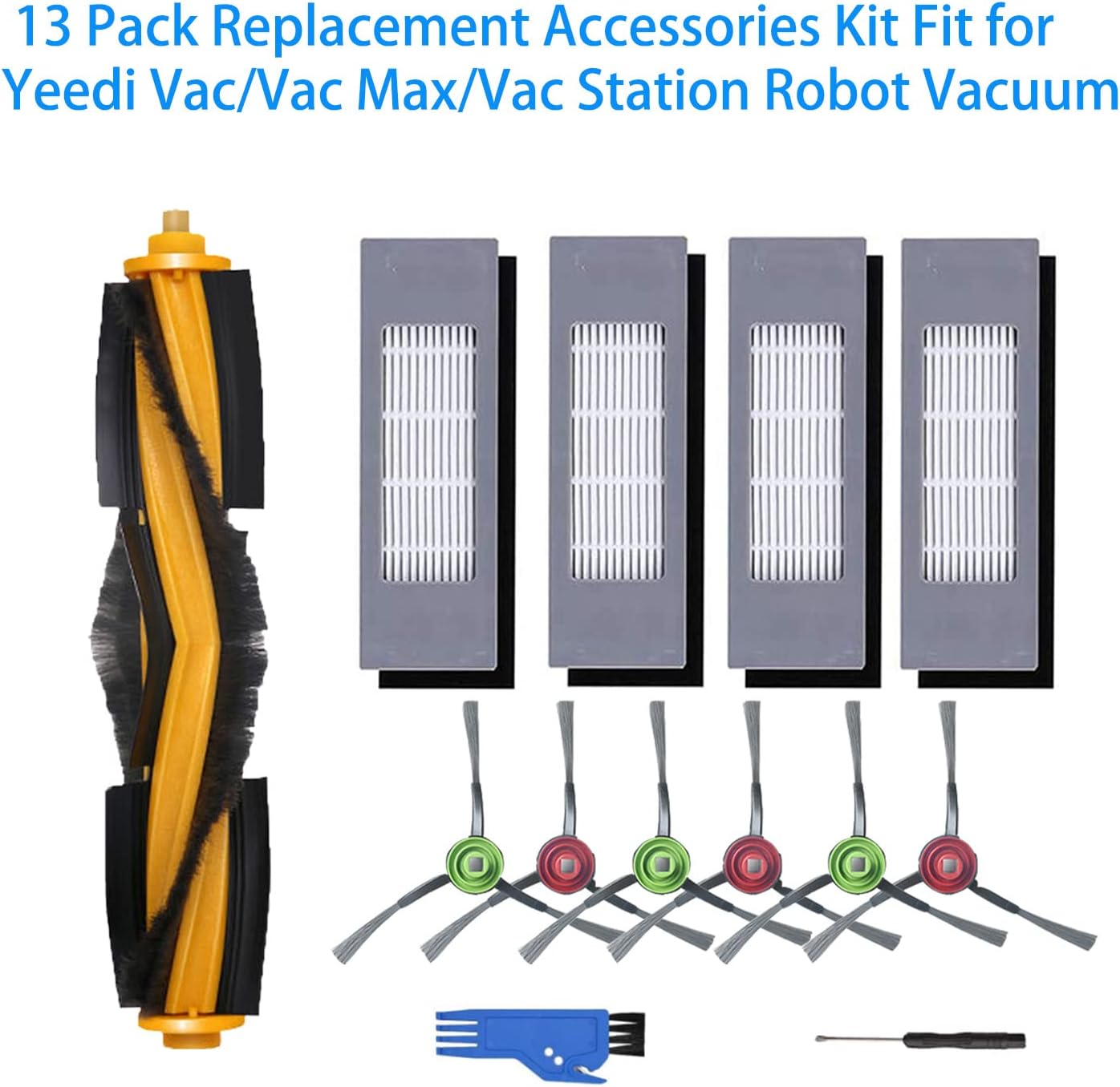 Accessories Kit Fit for Yeedi Vac 2 Pro/Vac/Vac Max/Vac Station Robot Vacuum Replacement parts