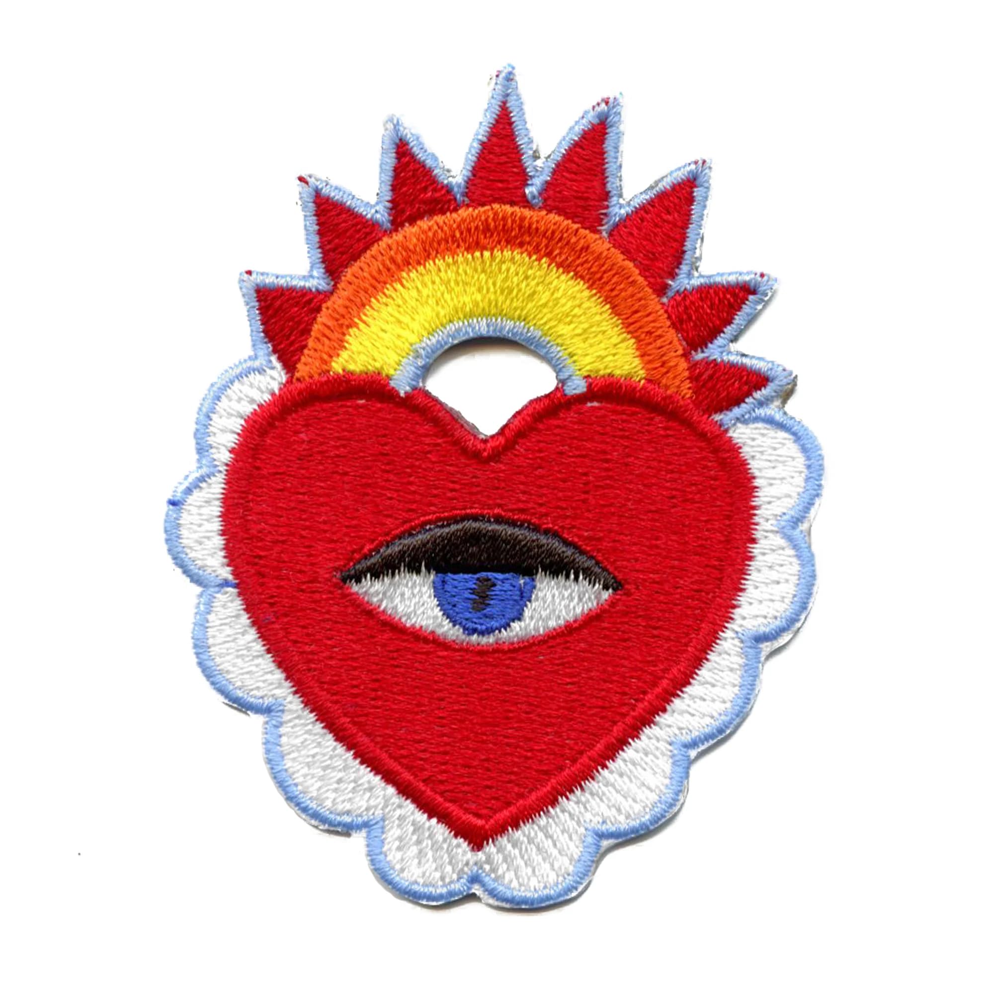 Evil Eye Sun in Sky Patch Spiritual Karma Embroidered Iron On