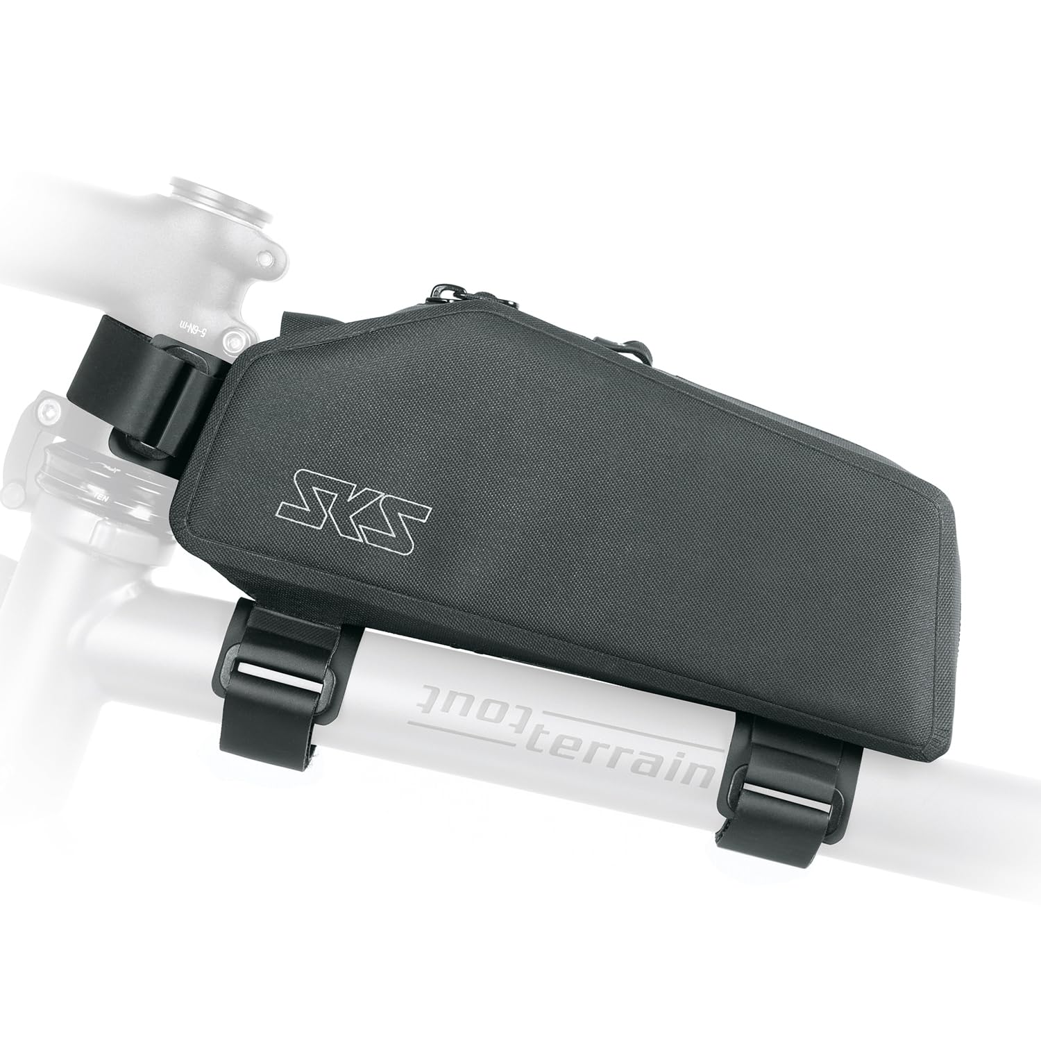 SKS Germany Race TOPTUBE Bag Sacoche de vélo (matériau extérieur soudé résistant aux éclaboussures, Sangles ou Adaptateur à vis, éléments réfléchissants, Passe-câbles)