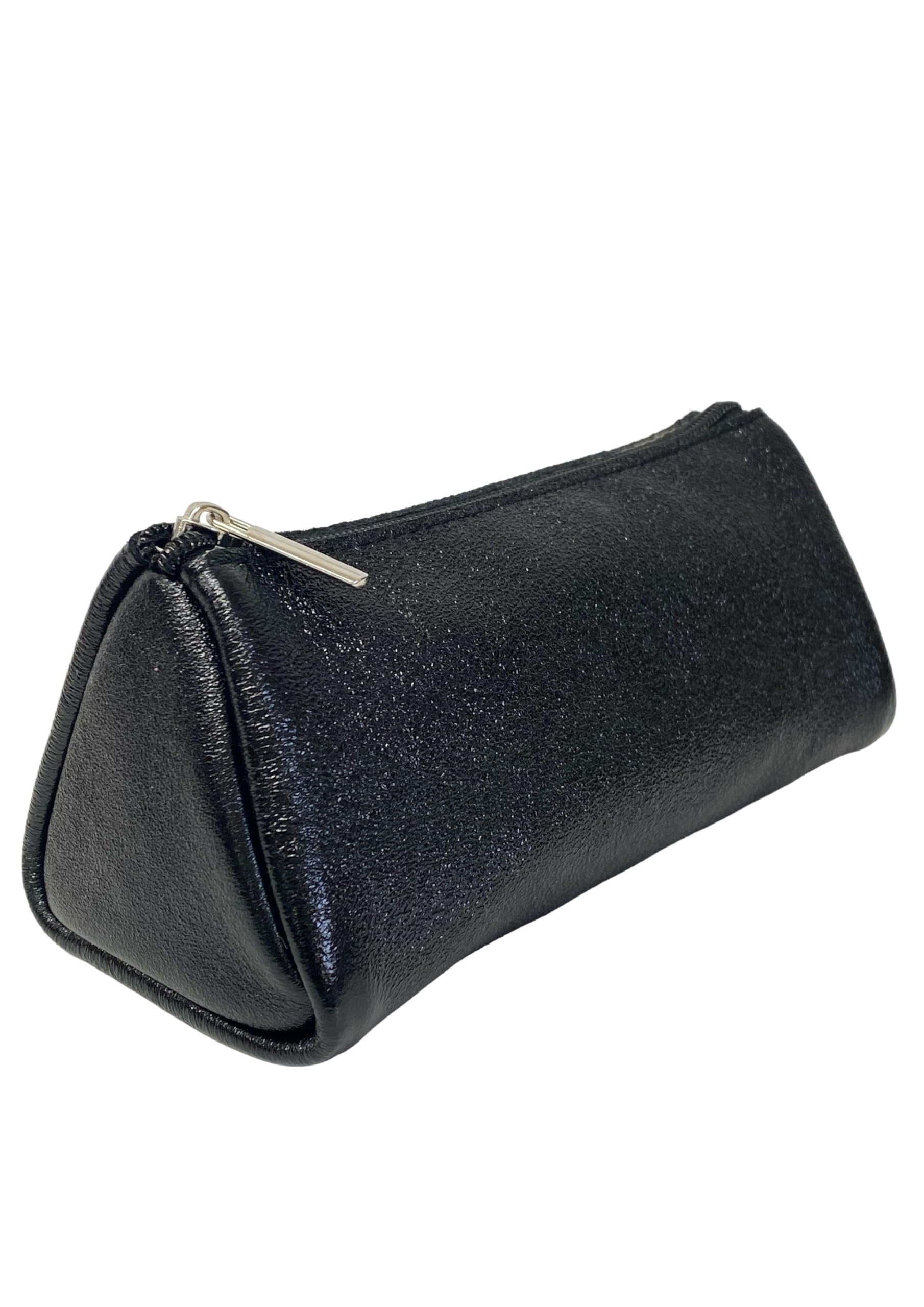 Generico Office Pencil Case in Real Leather, Elegant, Lightweight and Refined, Black, elegant