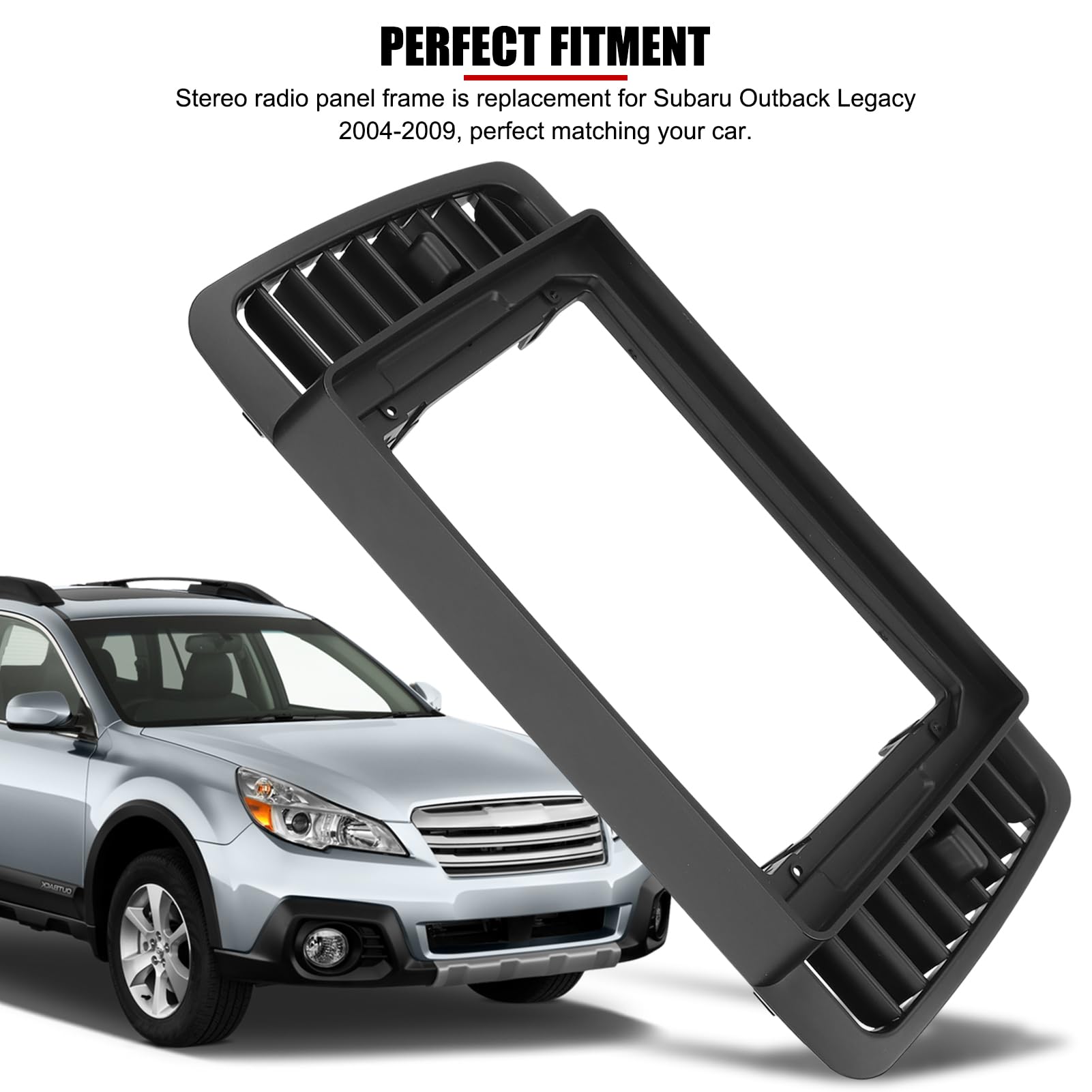Fascia radio stereo, sostituzione del telaio del pannello di navigazione della fascia dell'auto da 9 pollici per Subaru Outback Legacy 2004‑2009