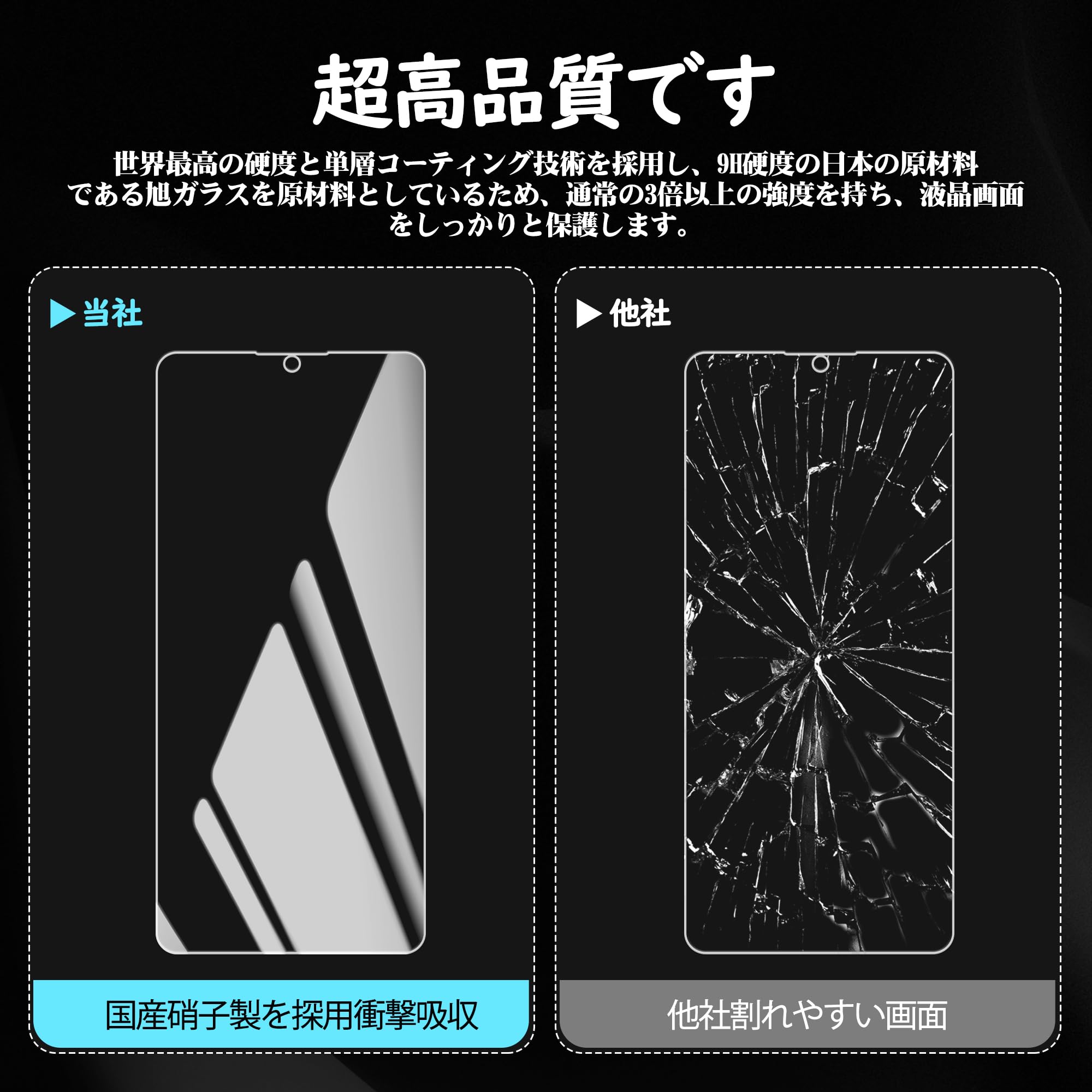 Amazon | KPNS aquos wish4 ガラスフィルム【2+2枚セット