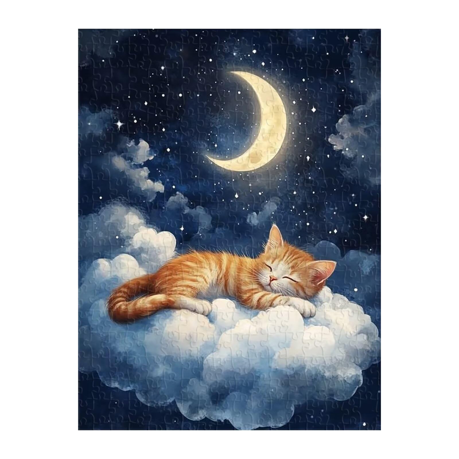 Puzzle 1000 Pezzi, Gatto Luna Puzzles, Gioco Educativo Sviluppare Osservazione e Logica, Puzzle 1000 Pezzi per Adulti