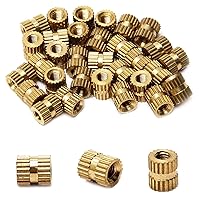 Vista 90 de Tuercas moleteadas de rosca hembra M3x3mm, 200 piezas Hx4mm OD latón roscado inserción tuercas de inserción hidráulica soldada junta junta surtido