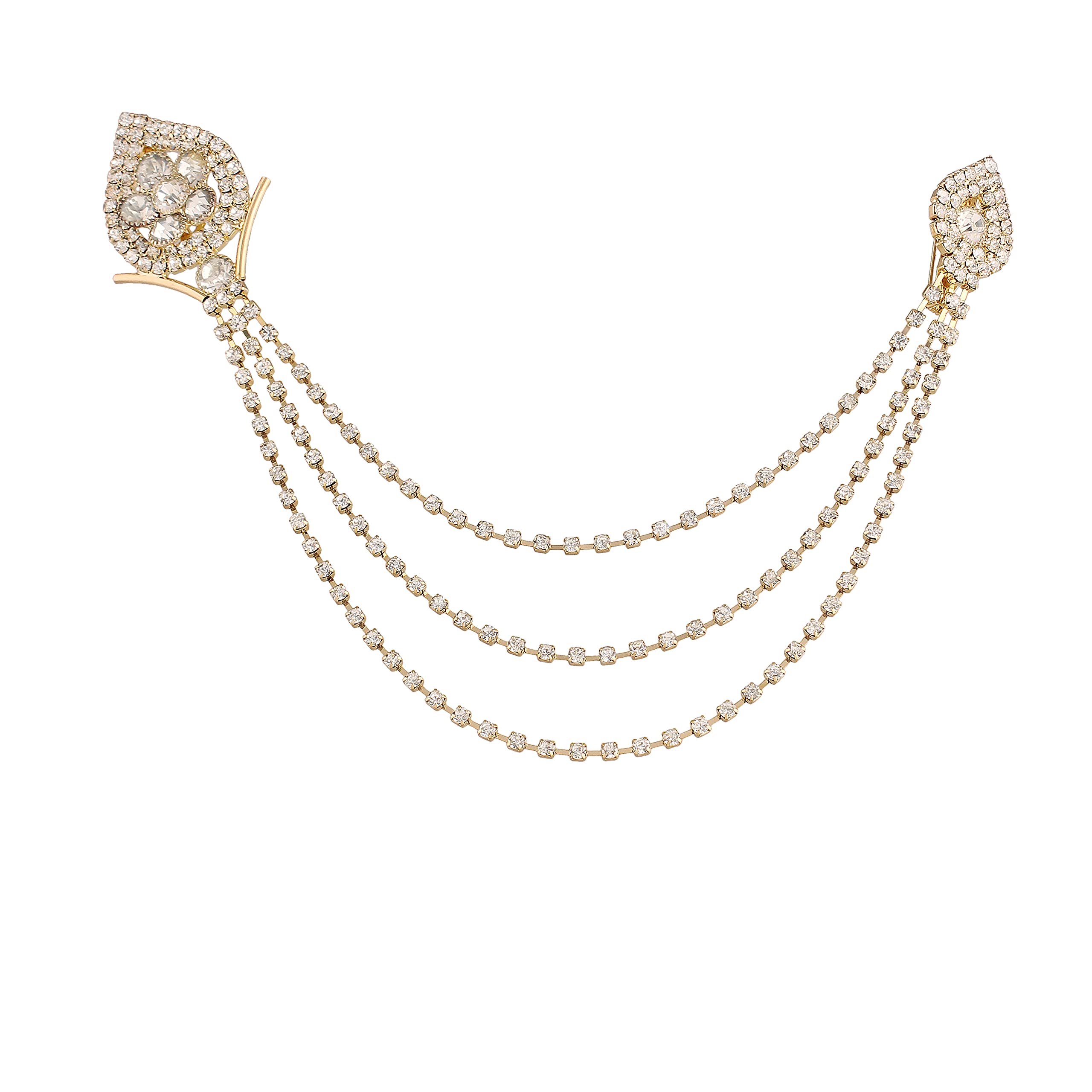 Stylish Wedding Designer Stone Studded Brooch/Lapel Pin for Groom/Men (SM58)