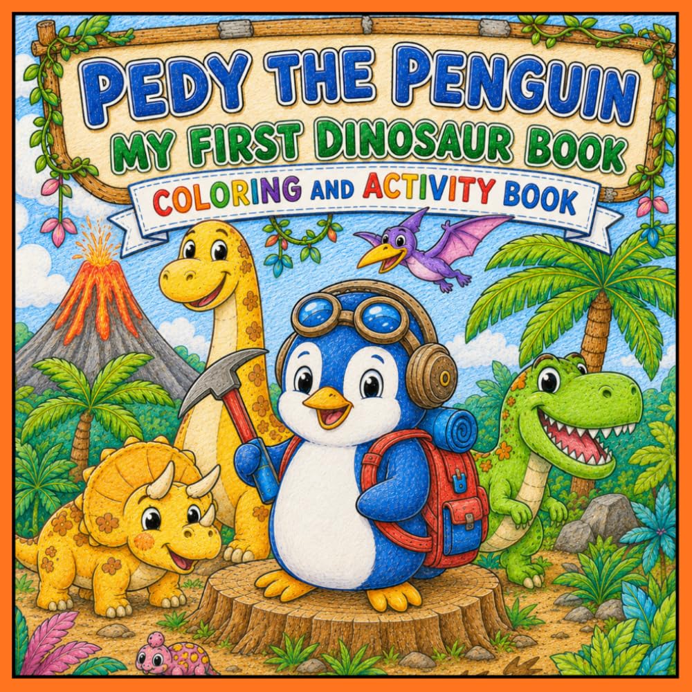 Pedy the Penguin: My First Dinosaur, Coloring & Activity Book (My First Pedy Adventure Books)