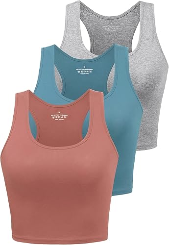 Camisetas deportivas estilo ombliguera con espalda cruzada para mujer, de entrenamiento, para correr y yoga, camiseta de algodón sin mangas para