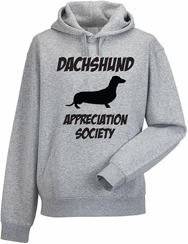 Perro salchicha apreciación Society – Sudadera para hombre con capucha  diseño de cachorro de perro salchicha//mascota/novedad/sudaderas multicolor  gris S : Amazon.es: Ropa