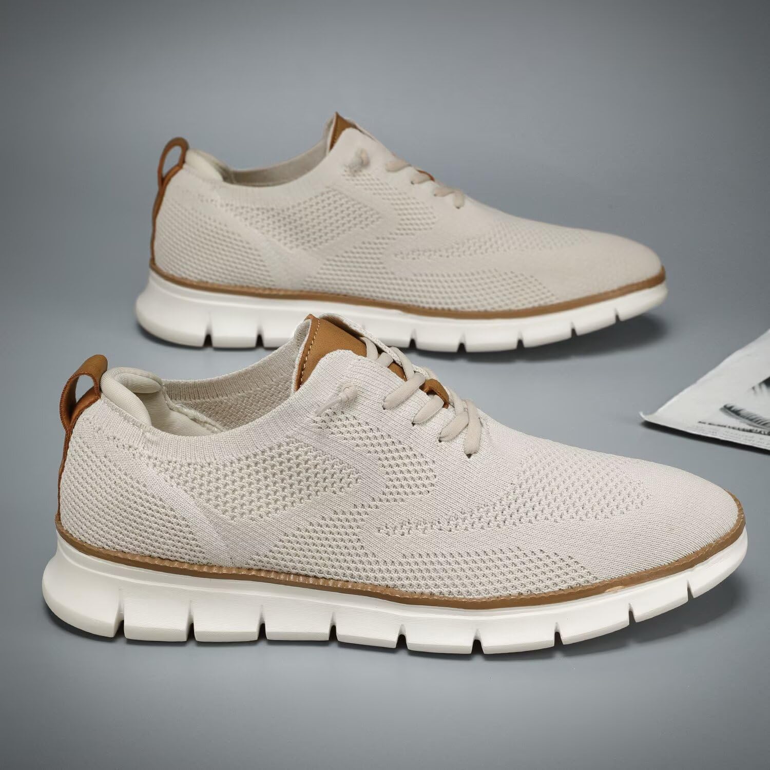 Men's Casual Dress Shoes Fashion Walking Sneakers Mesh Business Oxfords Work Lightweight Soft Sole