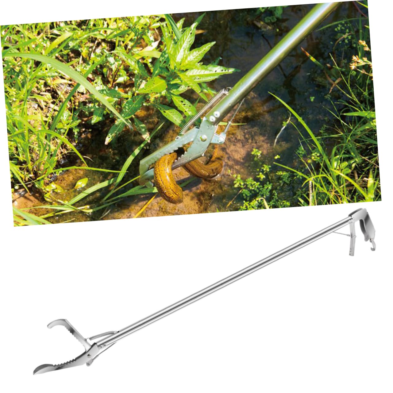 Selbstverriegelnde Schlangenklemme 1 Meter mit Langem Griff Edelstahl