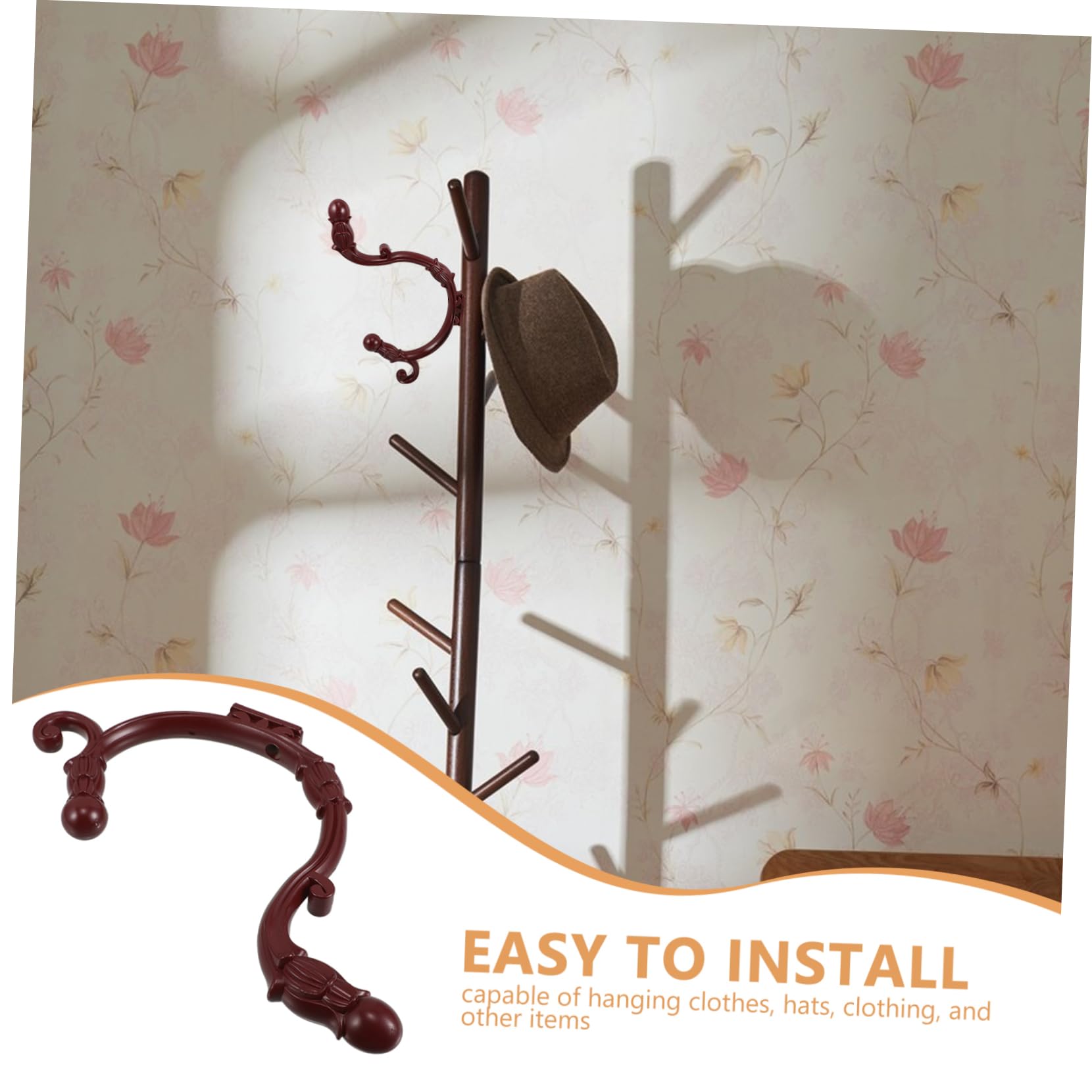 Luxshiny Gancho para Perchero Decorativo Resistente para Colgar Pared Ropa Bolsos Sombreros Entrada Baño y Dormitorio