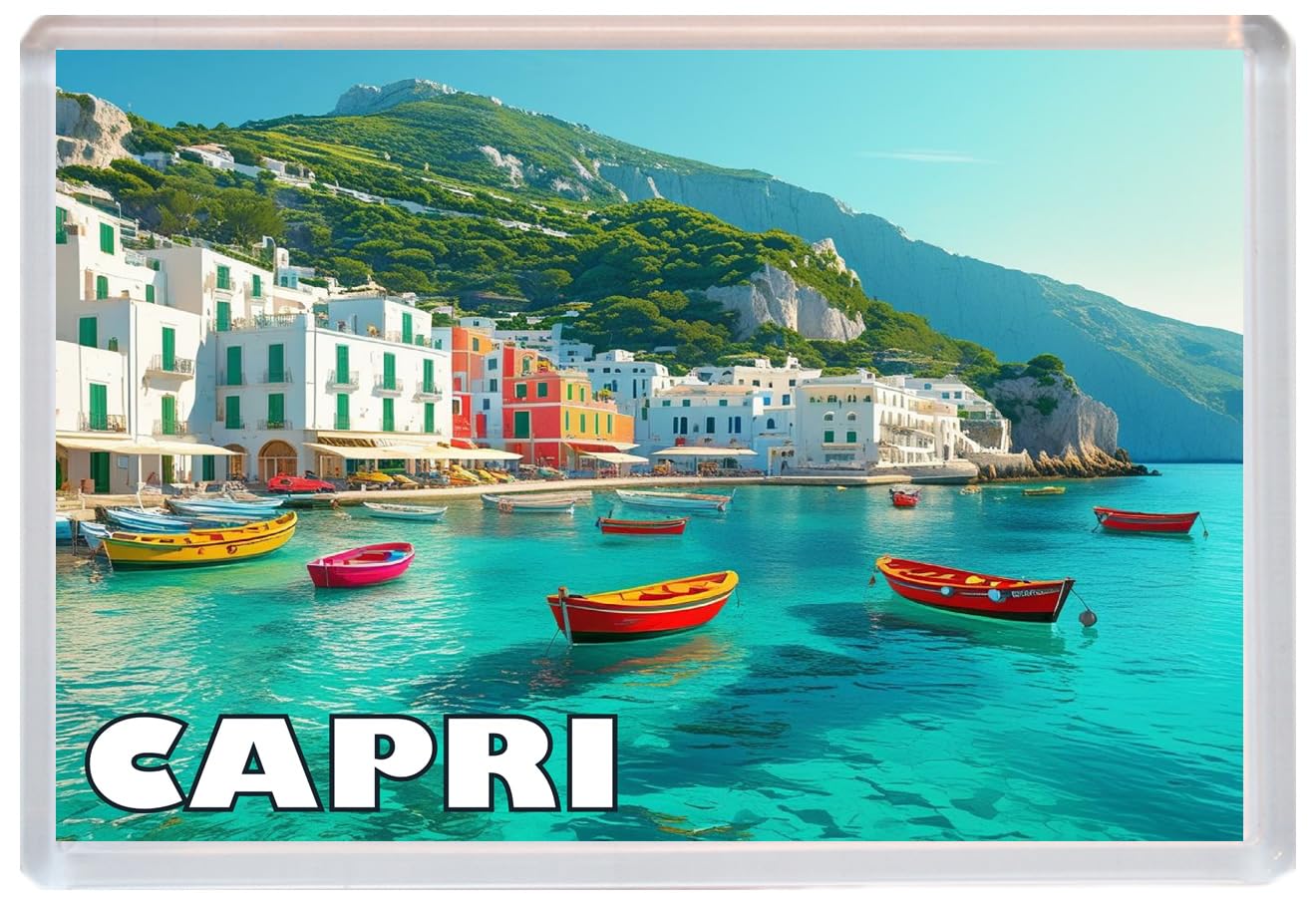 Capri - Italy - Jumbo Artistic Fridge Magnet 96 x 67mm
