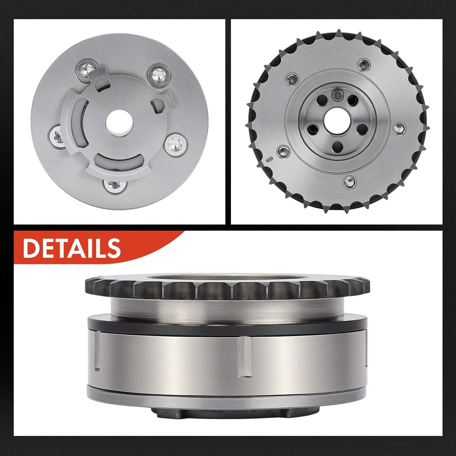 A-Premium Exhaust Engine Variable Valve Timing (VVT) Sprocket Gear Camshaft Adjuster Compatible with Volkswagen Jetta 2002-2004, Golf 2002-2005, Touareg 2004-2006, EuroVan 2001-2003 & Audi TT Quattro