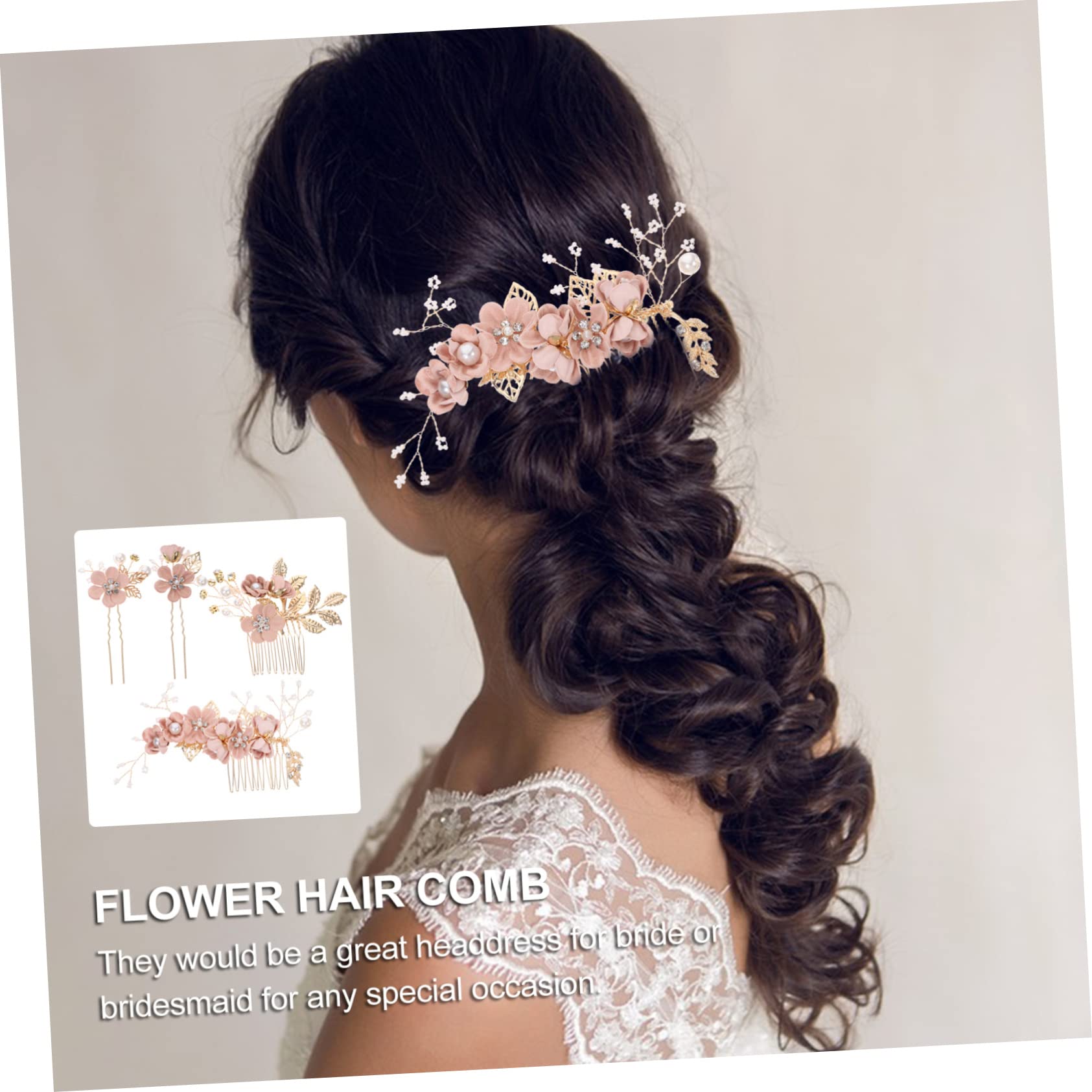 Healeved 8pezzi Accessori Per e Pettine e Fermaglio Per Matrimonio Decorazioni Floreali Per Acconciature