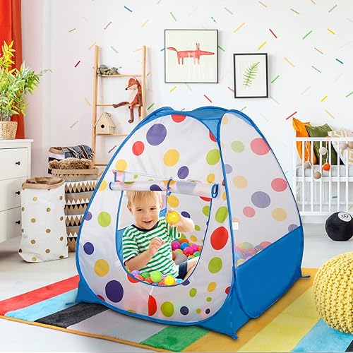 Miniatura 3 de EocuSun Casa de juegos desplegable, tienda de campaña para niños en interiores y exteriores, tienda de campaña plegable para niños y niñas (bolas no