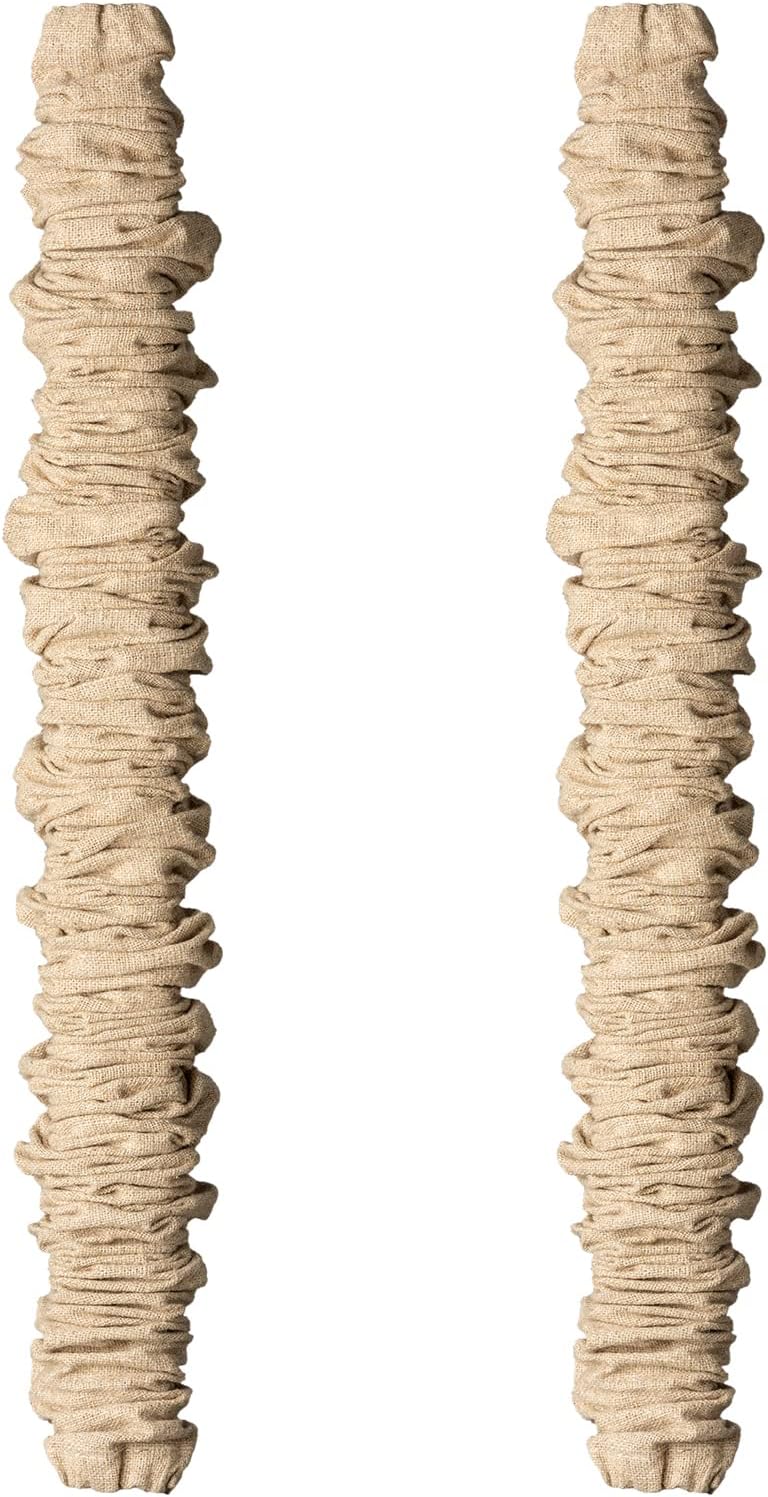 ELFCAB Fabric Cord Cover Chandelier Cord Cover & Chain Cover 2 Pack 6 Feet Use for Chandelier Lamps Pendant Lighting and Wires Easy to Install Fabric Cord Covers Brown Dark Tan