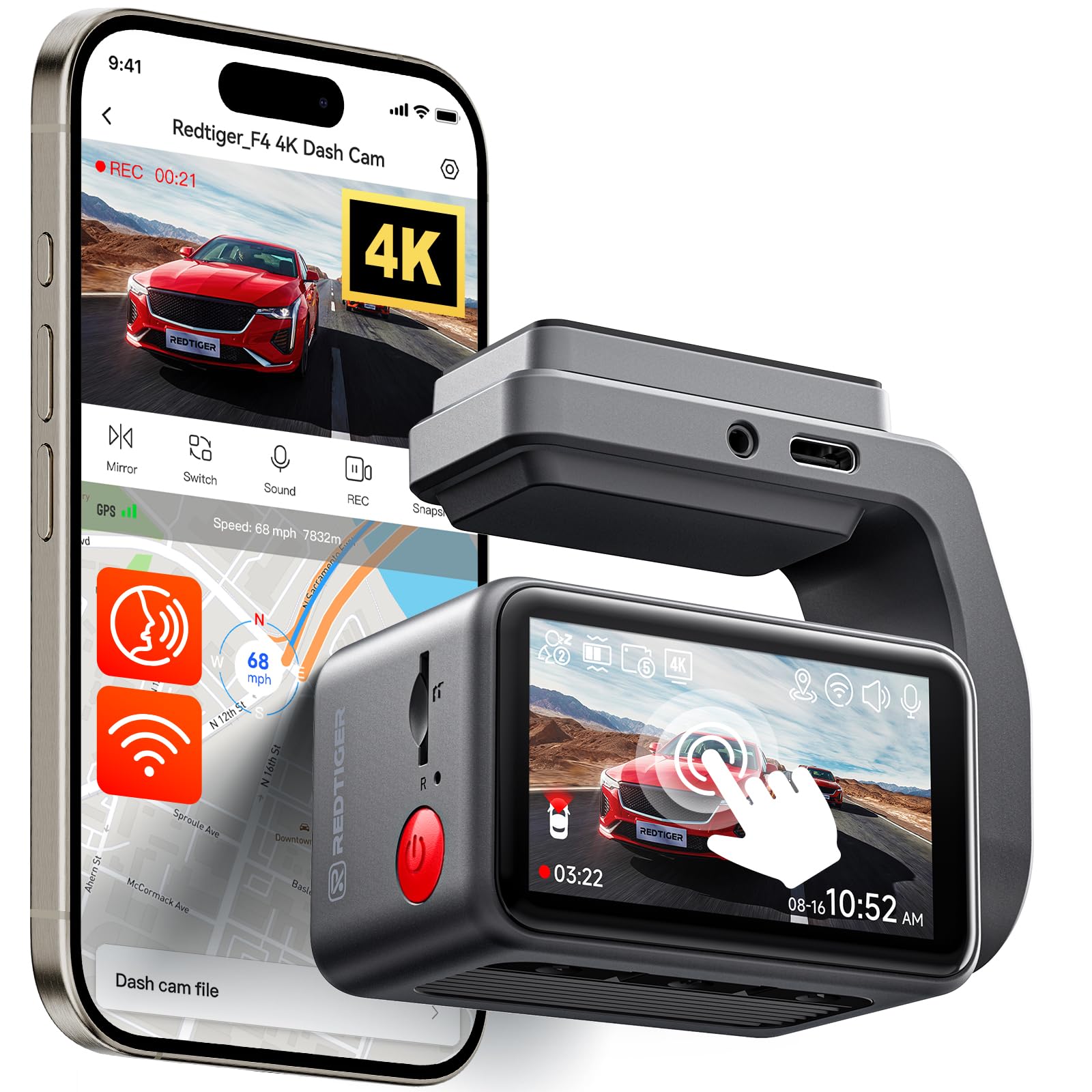 REDTIGER F4 4K Mini Front Dash Cam