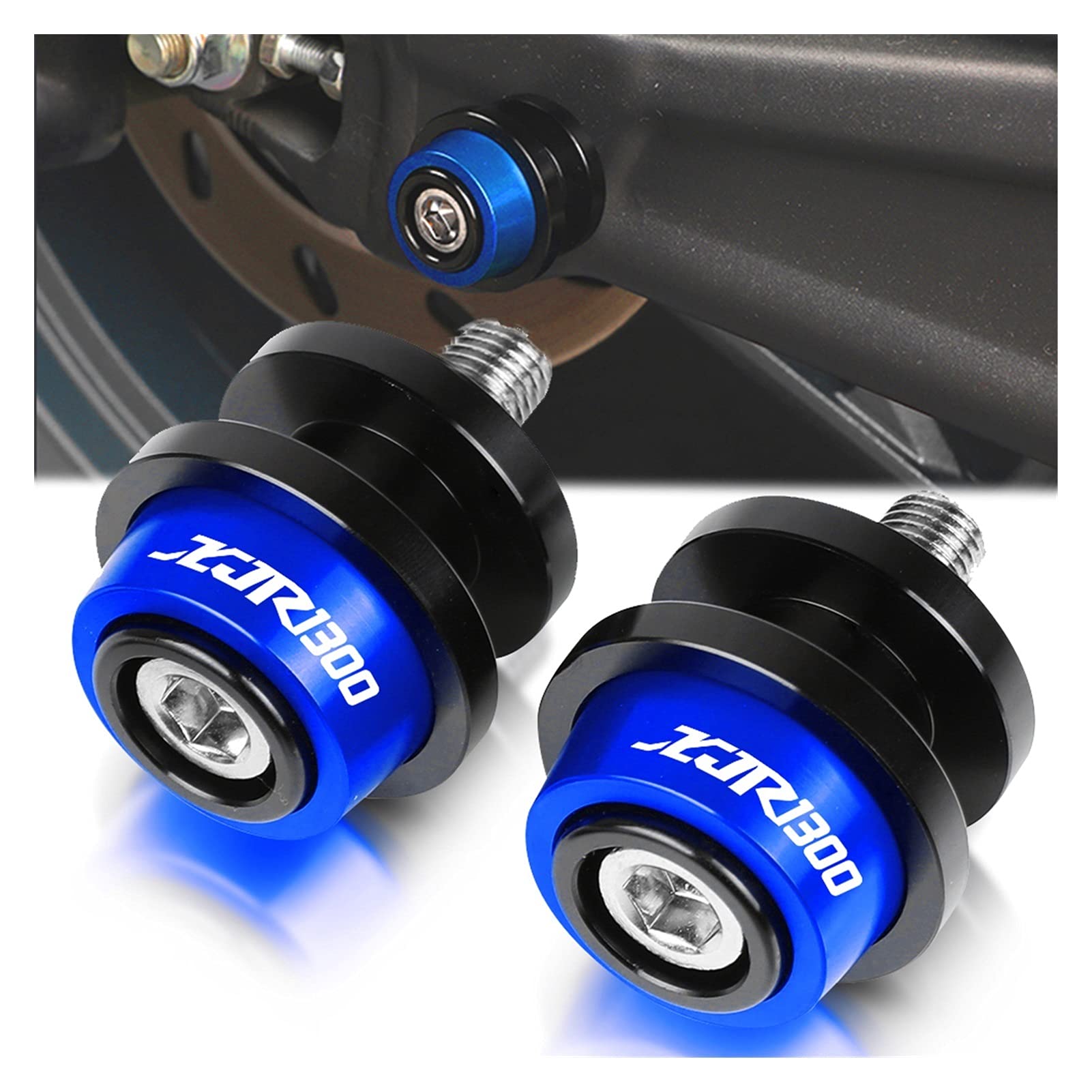Akcesoria motocyklowe. Motocykl 6MM Stojak Śruba Wahacza Suwak Szpula Akcesoria CNC Do YAMAHA XJR1300 RACER Racer 2004-2016 2015 XJR1300 1995-2006 (Kolor : Gray)