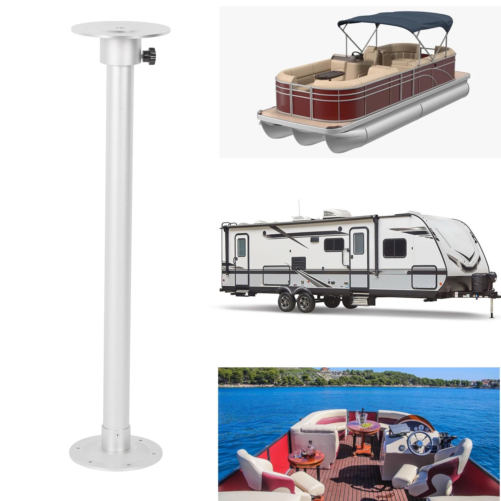 Amazon | 調節可能なRVテーブル台座、820mm高耐久アルミニウム合金RV