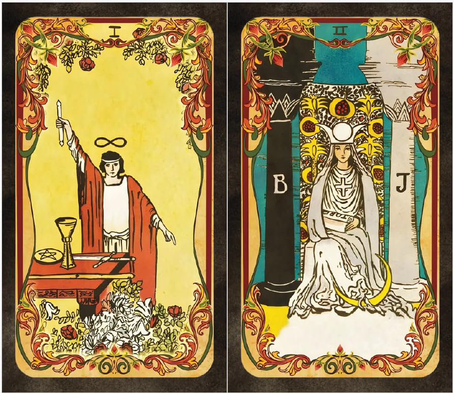 Cartes de tarot vintage Shabby Chic basées sur le tarot classique 78 RW.