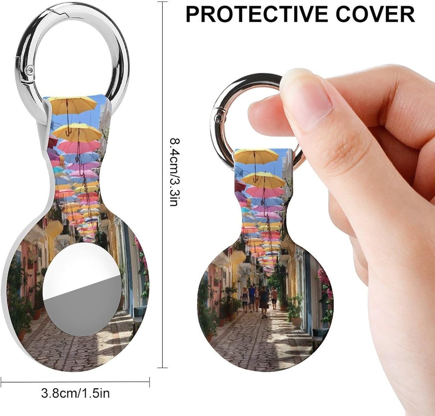 Umbrella Street in Greek Town Protective Case Shockproof Cover 2PCS image 2