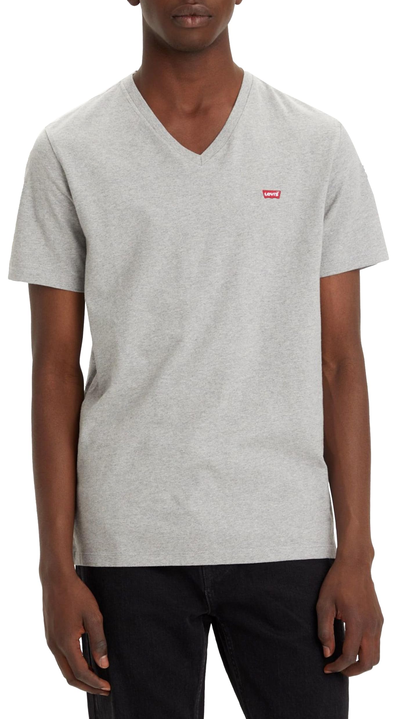 Levi's Homme Original Housemark V-​Neck, Mid Tone Grey Heather, M