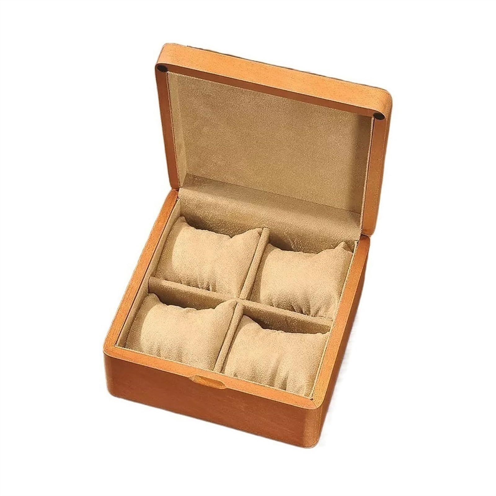 ANVLOJRIH Watch Box Handmade Wooden Watch Collection Box Watch Storage Box, 4 Watch Slots Watch Storage Box Watches Box(A)