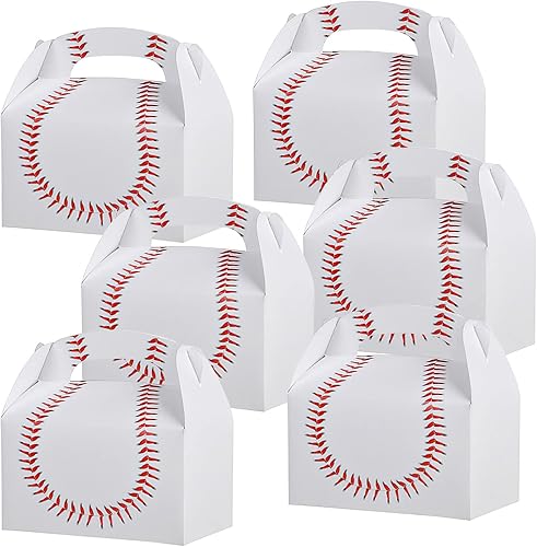 Miniatura 1 de ArtCreativity Cajas de golosinas de béisbol, bolsas de golosinas para dulces, galletas y juguetes, paquete de 12 bolsas de aperitivos de béisbol del