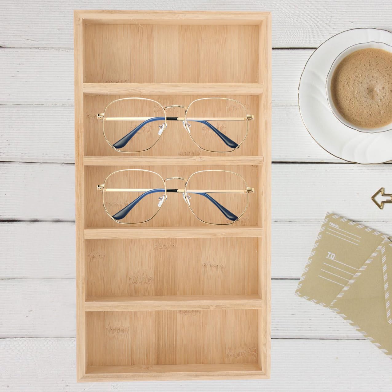 Soporte de Gafas de Sol de Madera Bandeja Creativa para Almacenamiento Estable y Exhibición Elegante Hogar o Tiendas