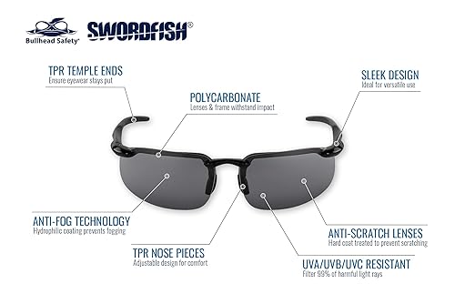 Miniatura 2 de Bullhead BH10613 - Lentes de seguridad, talla única Se ajusta a todos