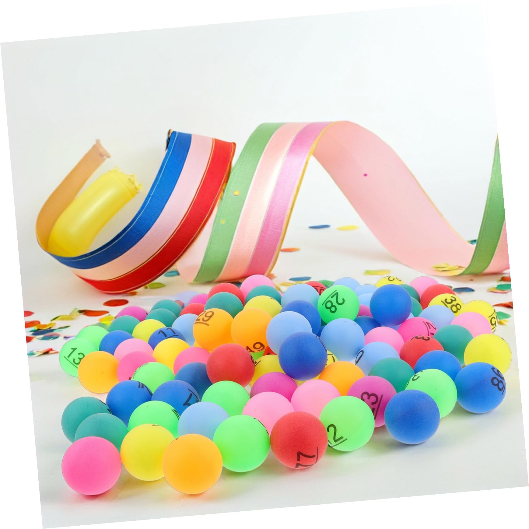 Mipcase Bolas de Bingo Numeradas Diseño de Calidad y Uso Versátil 100 de Plástico PP para Fiestas en Bar Accesorios Ideales para Rifas y Juegos de Lotería