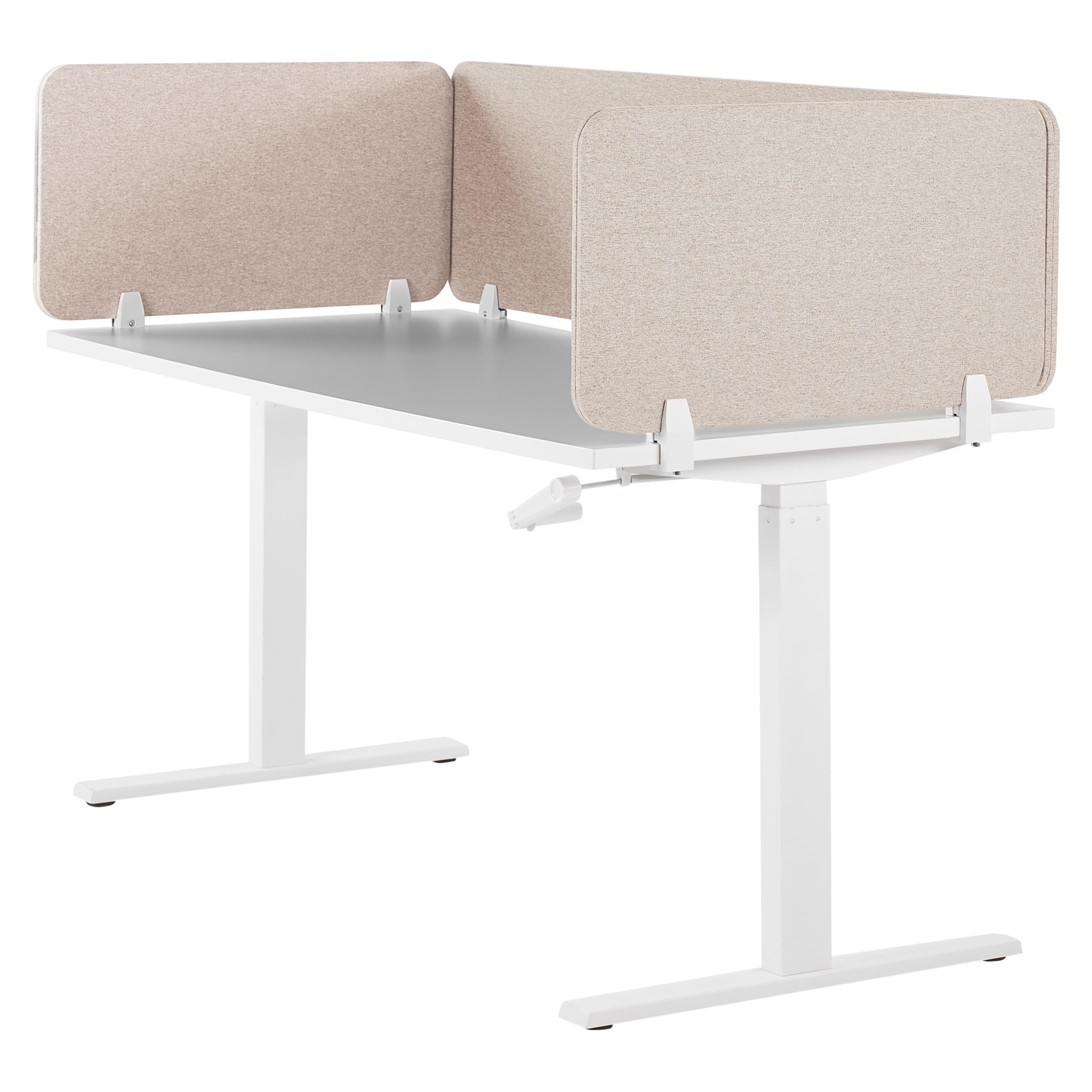 Schreibtisch Trennwand Akustik Polster beige 80 x 40 cm Schallschutz Wally
