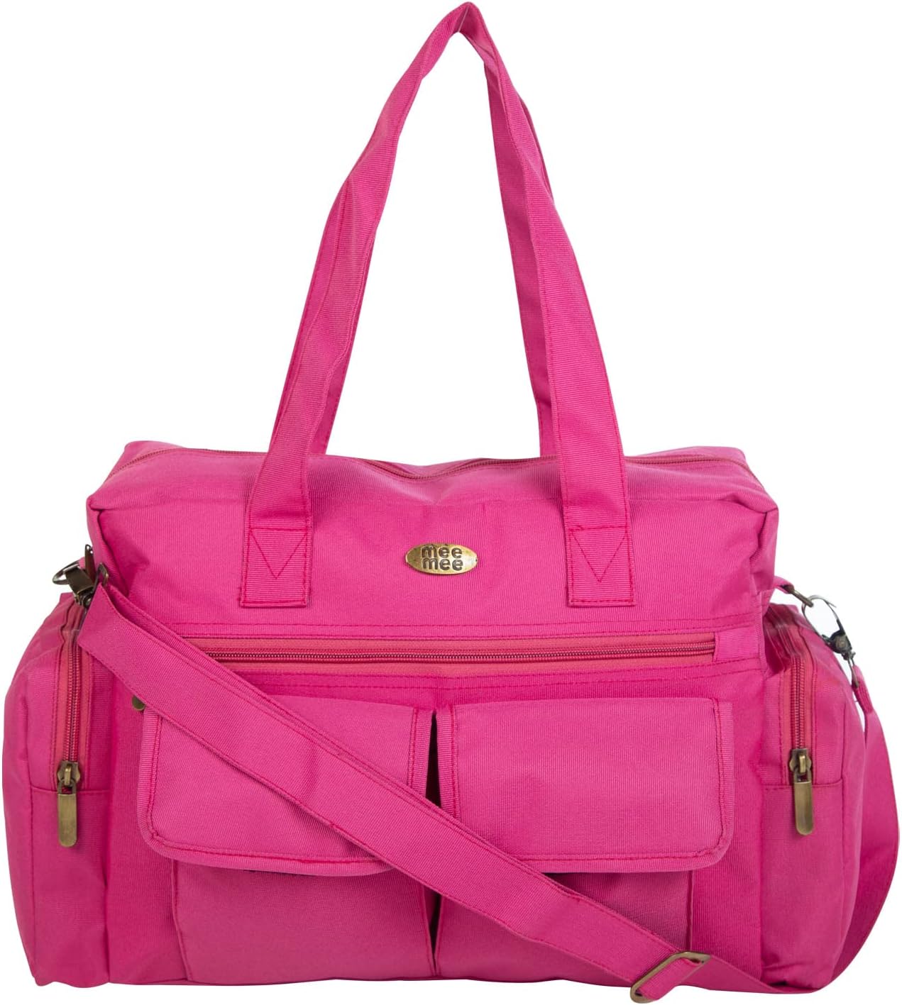 Mee Mee Nursing Diapers Bag |Adjustable Strap,Water&Stain Resistant BackPack |Spacious Bag With Multi Pockets for Keeping Milk Bottle With Diaper Changing Mat |All Baby Essentials In1 Bag (Pink)