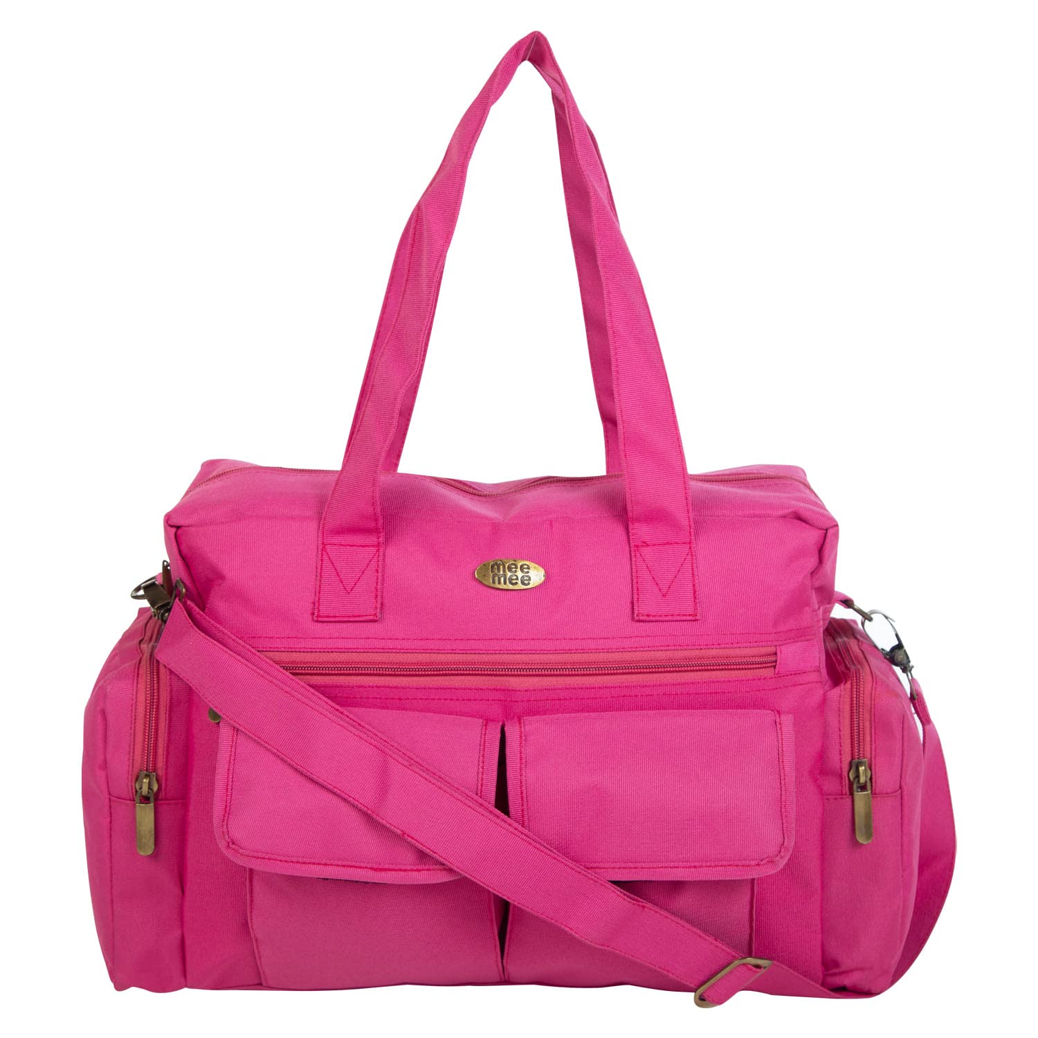 Mee Mee Nursing Diapers Bag |Adjustable Strap,Water&Stain Resistant BackPack |Spacious Bag With Multi Pockets for Keeping Milk Bottle With Diaper Changing Mat |All Baby Essentials In1 Bag (Pink)