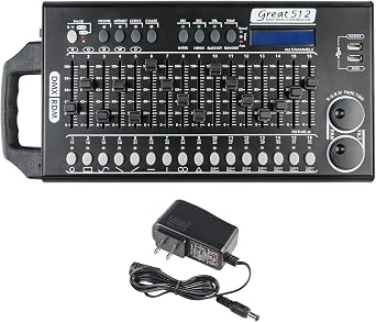 DMX 512 Stage Light Controller - 512 Channel DMX Lights Controller with Built-in Program and RDM Dip Switch Function