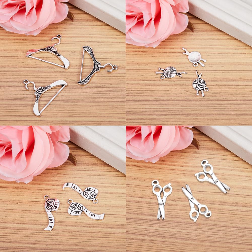 SUNNYCLUE 1 Boîte 60 pcs 12 Styles à Coudre Charmes à Tricoter