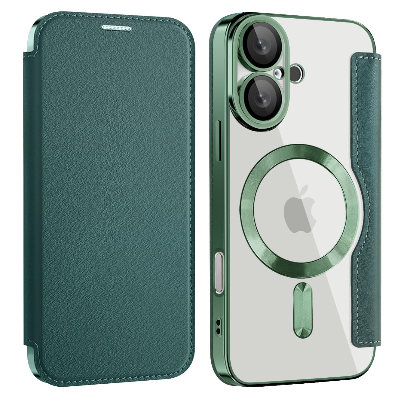 Custodia Magnetica Per IPhone 16 Con Protezione In Vetro - Trasparente, Compatibile MagSafe, Antiurto