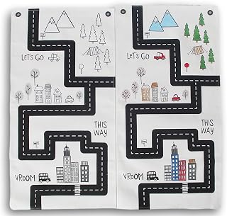 Horizon Group USA Cars Canvas Boys Hanging Wall Decor - Ready to Paint - Road Trip for Kids Room - 14 Inches W x 28 Inches H