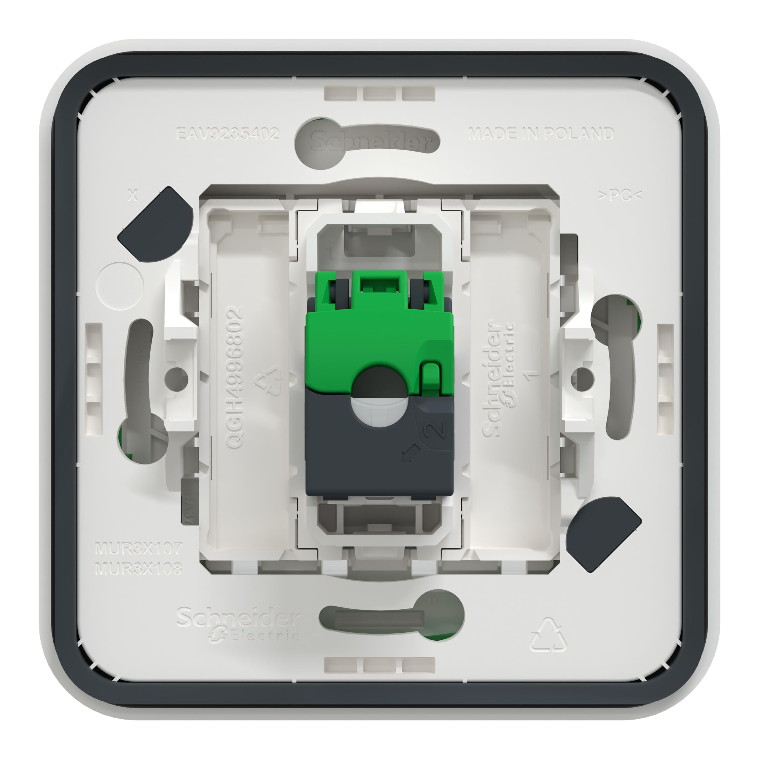 Schneider Electric - Mureva Styl - Prise RJ45 cat 6A blindé STP FTP - composable - IP55 IK07 - blanc - MUR39038