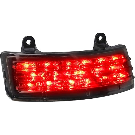 KEEPDSGN Tri-Bar LED Tail Light For Harley Road King & Street Glide FLHXI - Smoke Lens, Black Housing