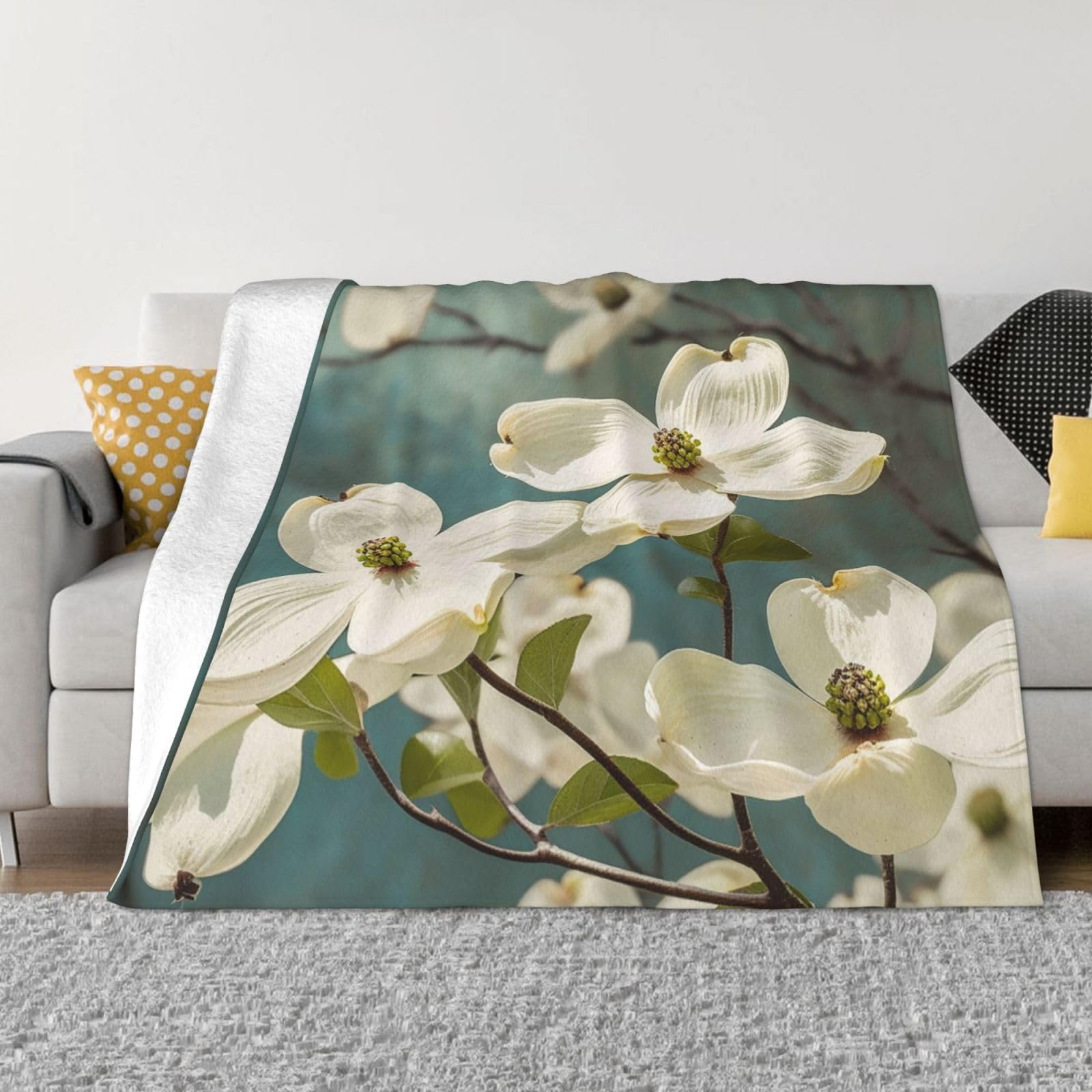 Couverture polaire en flanelle double face aux finitions soignées