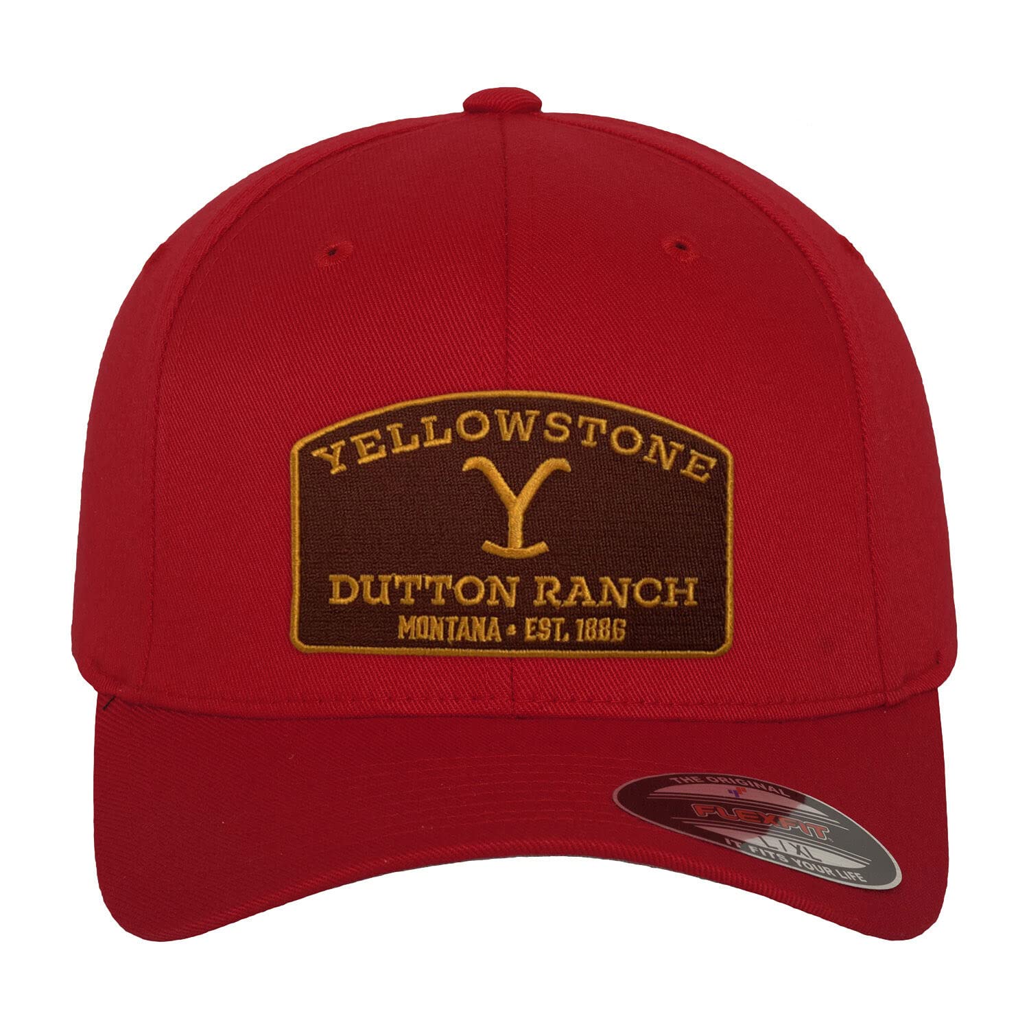 Yellowstone Unisex Red Officially Licensed Flexfit Baseball Cap (Red), Small/Medium