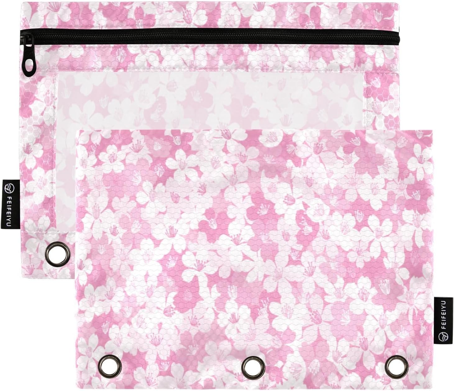 Estuches De Lápiz De Tela Con Cremallera 3 Anillos Con