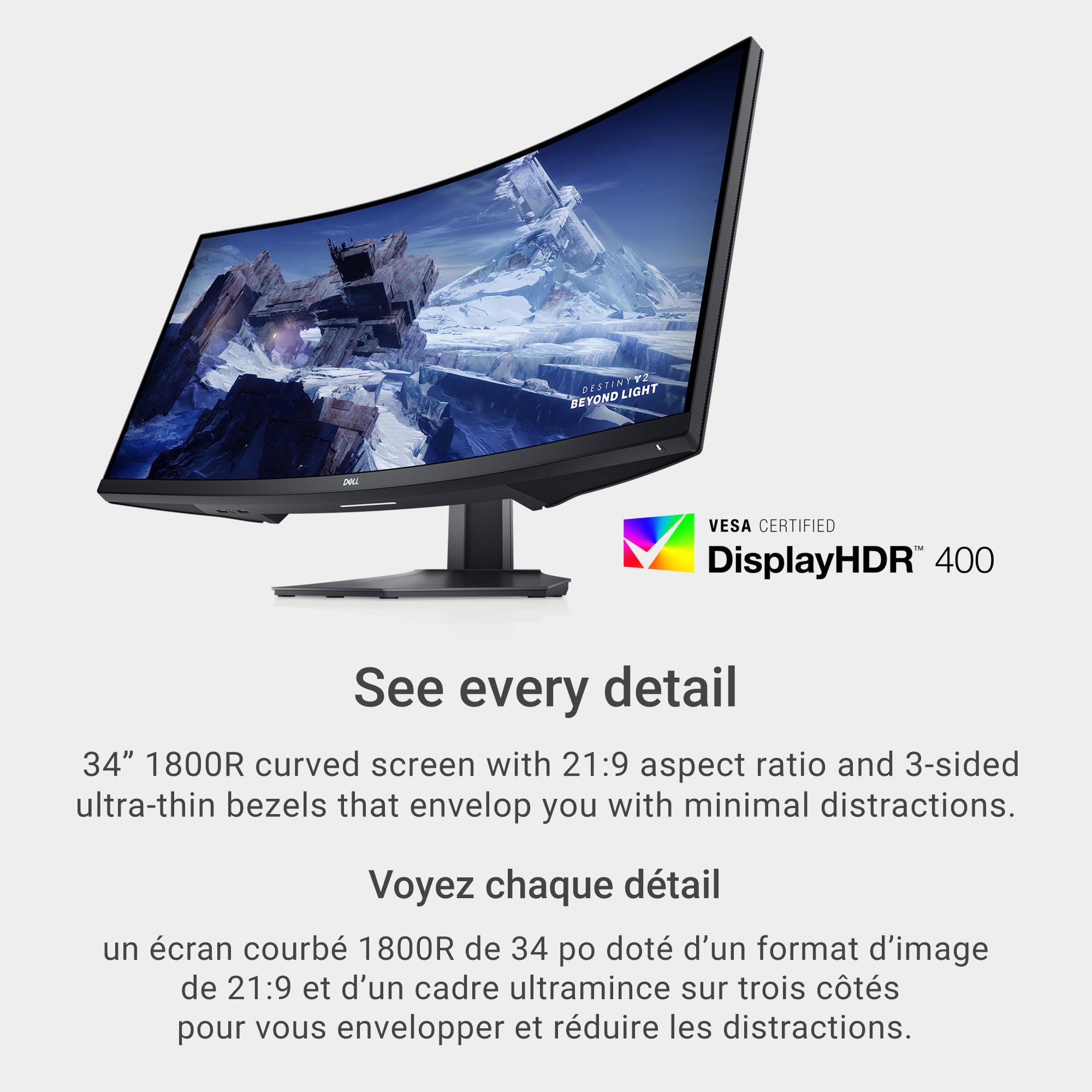 Dell Curved Gaming Monitor - Immersive WQHD Experience
