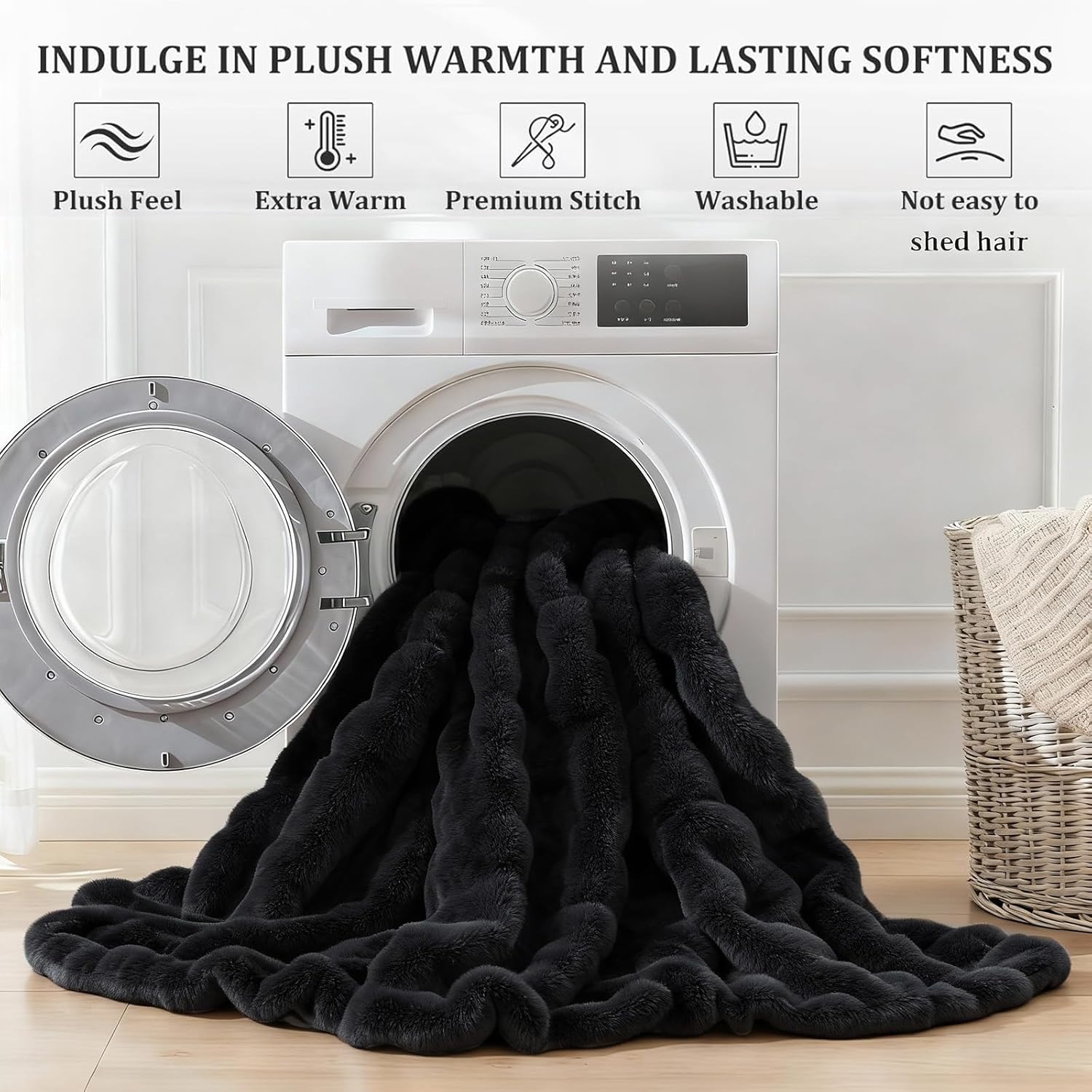 Faux Fur Twin Blanket for Couch, 1000 GSM Cozy Fuzzy Fluffy Soft Plush Thick Bubble Sherpa Blanket for Sofa Bedroom Living Room, Mothers Day Birthday Gifts for Women Home Decor - Image 6