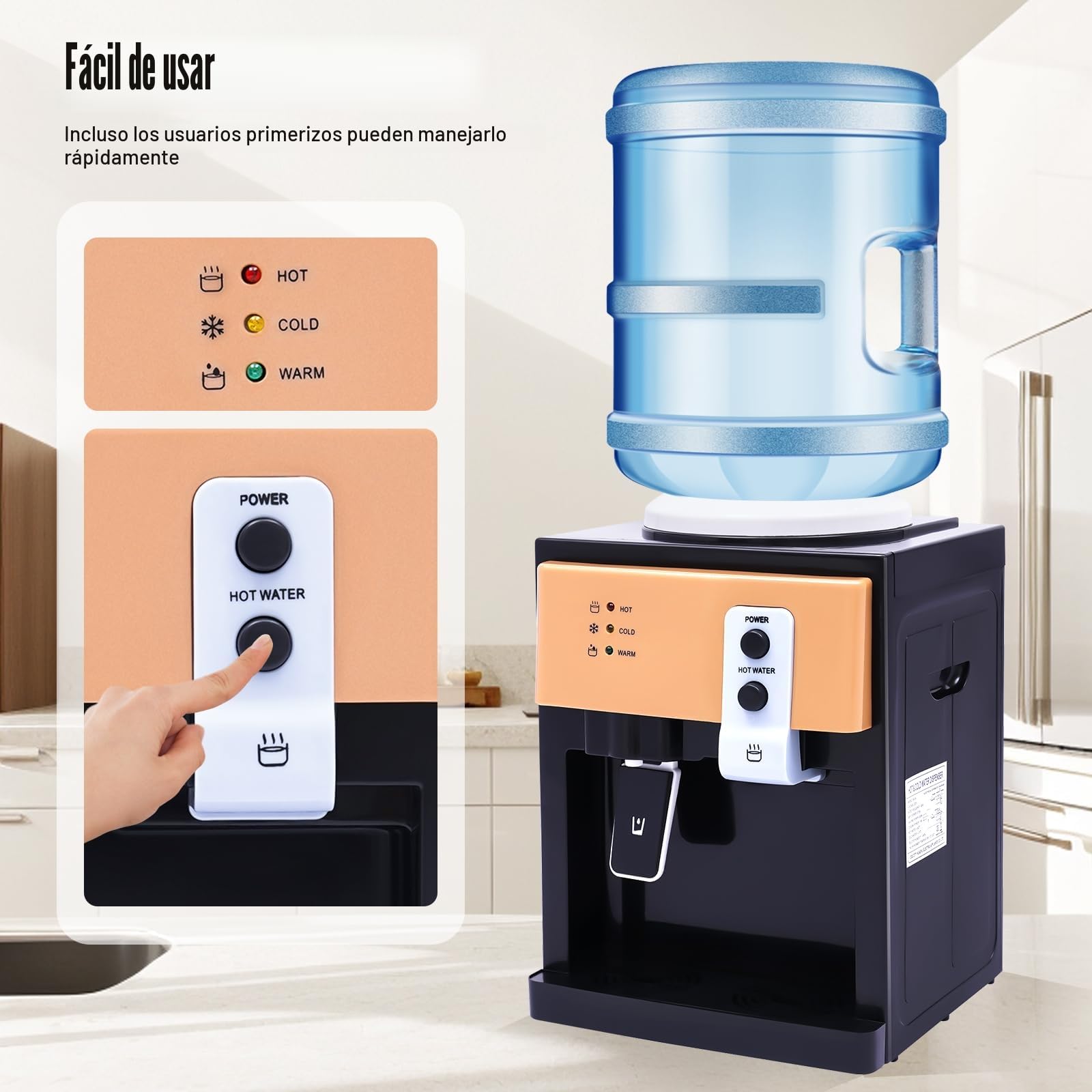 Dispensador de Agua con función de refrigeración y calefacción, dispensador de Agua Caliente dispensador de Agua fría para el hogar, Oficina, Restaurante, dispensador eléctrico de Agua Potable con