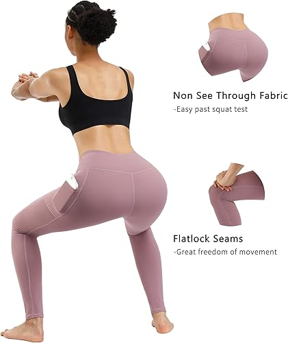 Miniatura 4 de Fengbay - Pantalones de yoga de cintura alta para mujer con control de abdomen, bolsillos y elasticidad en 4 direcciones, pantalones de yoga y