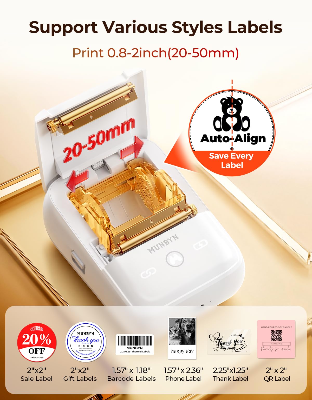 Amazon.com : MUNBYN 6-in-1 Label Printer & Sticker Printer