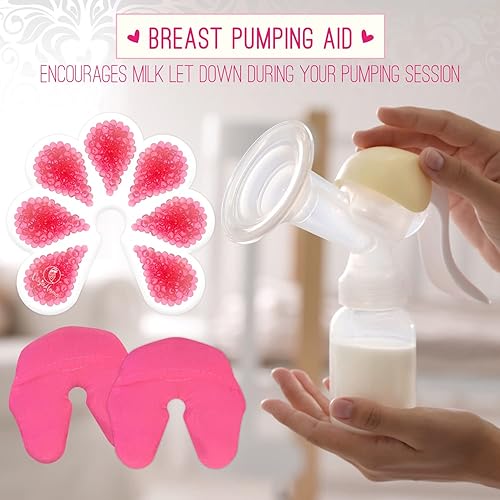 Miniatura 4 de Ninja Mama Paquetes de terapia de hielo y calor para madres lactantes y de bombeo. Paquete de 2 con 2 fundas lavables súper suaves. Suministros de